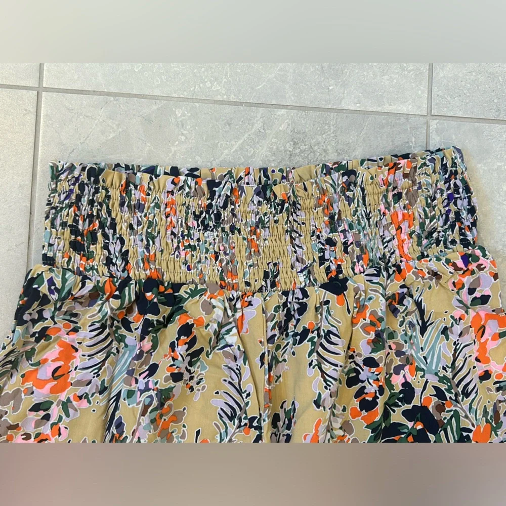 NWOT Multicolor Abstract Print Shirred
High Waist Wide Leg Pants - Picture 5 of 7